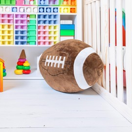 Olivia Martini Football Pillow Plushies for Boys – 18 Inch Football Plush Decorative Pillow Plush Toy for Bedroom, Nursery – Soft Cotton Shell Home Decor Aesthetic Sports Toys for Boys and Girls