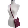 Roma Leathers Genuine Leather Multi-Pocket Crossbody Purse Bag