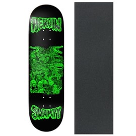 Heroin Skateboard Deck Swampy Allegory of Fear 9" x 32.25" with Grip