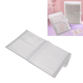 Libro de Almacenamiento de Pegatinas para Decoración de Uñas, álbum de Fotos de Pegatinas para Decoración de Uñas de Tapa Dura Esmerilada Transparente para Salón