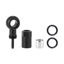 Banjo Fitting Kit Compatible with Shimano SLX XT XTR ZEE SAINT BH90 Hose M640 M7000 M8000 M8020 M820 M9000 M9100 M9120, CNC Aluminum Alloy Hydraulic Disc Brake Olive Barb Insert Connector, Black
