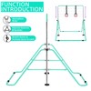 Triclicks Foldable Gymnastics Bar with Rings, Adjustable Height Expandable Training