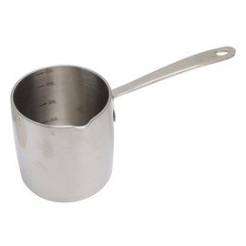 Butter Warmer Pot Quick Heat Conduction Three Layers Stainless Steel Butter Warmer with Accurate Scales Hole 450ML