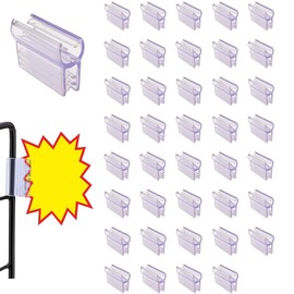 Jaczora 40PCS Grid wall Accessory,Gridwall Sign Holder Clip Display Card Holder Grip Gridwall Accessories For Wire Rack