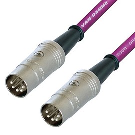 Van Damme Midi Lead 5 Pin Din Phantom Power Synth, Interface, Foot Switch Cable (15 m, Purple)