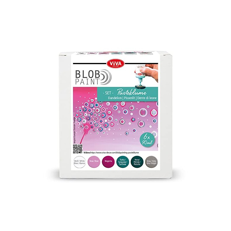 VIVA DECOR Blob Paint Set Dandelion 6 x 90 ml
