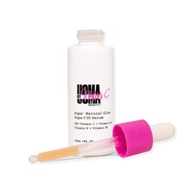 UOMA Vitamin C Serum by Sharon C. Supa Natural Glow (C20) Vitamin C Serum for Face with Hyaluronic Acid + Niacinamide + Vitamin E. Brightening Face Serum for Women & Men. Vegan Skin Care 30ml