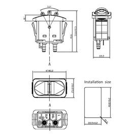 Air Spring Activation Switch, Electric Cab Air Seat Lift Valve Switch Air Ride Suspension Control Switch Seat Paddle Valve Control ABS Paddle Type Push to Snap Tab ON Off ON Compre