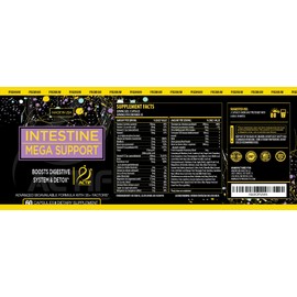 ACTIF Intestine Mega Support with 30+ Advanced Factors, Deep Cleanse and Repair, 100% Vegan Non-Synthetic Non-GMO Formula - Made in the USA, 60 Count