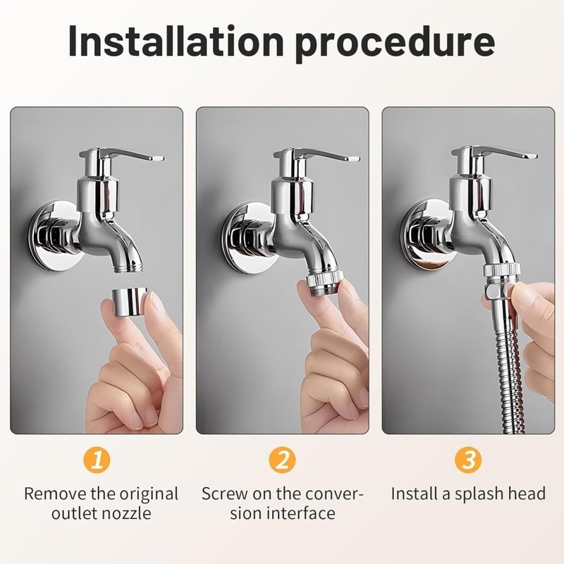 JJiaoLinin Faucet Extender with 360° Rotation, Kitchen Tap Extension, for