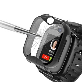 ZoRoll Case Compatible with Xplora XGO 2, All-Round Protective Case with Glass Film, Full Coverage 9H Hardness PC Protection Case Compatible with Xplora XGO 2 - Black