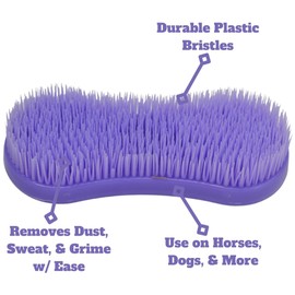 Intrepid International Magic Horse Brush, for Horse Grooming Kit w/Durable Plastic Bristles, Horse Brushes for Grooming, Light Purple