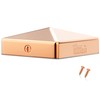 Solid Copper Pyramid Post Cap for 4x4 Wood Posts (3.5"