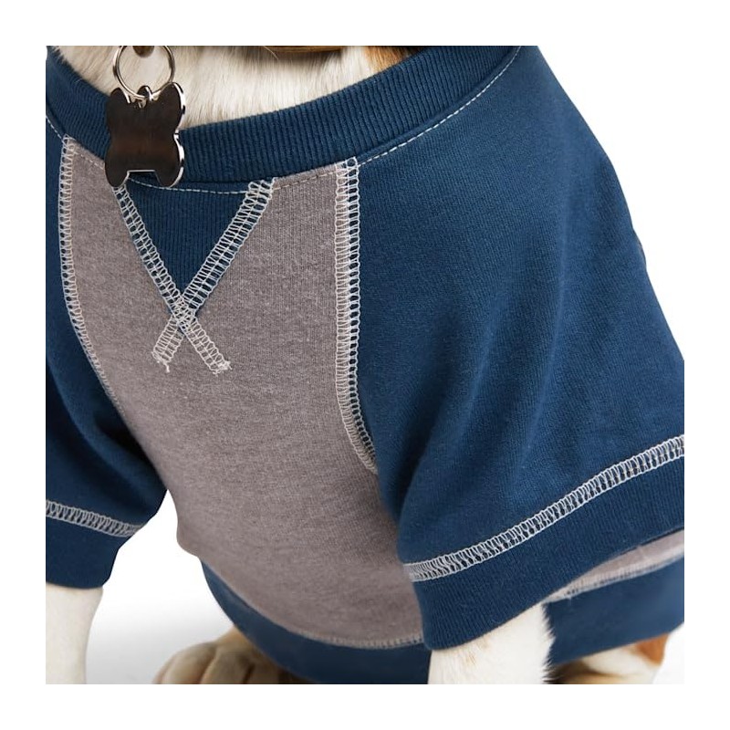 Reddy Grey French Terry Dog Crew, Small