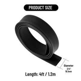 GGFOXLEW 3/4in Wire Heat Shrink Tubing, 3:1 Marine Grade Wire Shrink Wrap Tubing, Black Insulation Sealing Shrink Tube, Waterproof Electrical Shrink Tubing for Wire Repair DIY