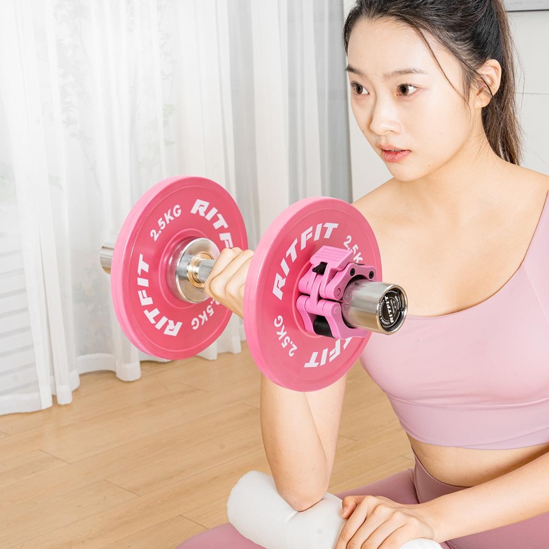 RITFIT Barbell Collar Plastic Barbell Plate Stopper Spring Shaft Barbell
