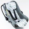 Atmungsaktive Sitzauflage für Babyschale Kinderautositz Kinderwagen Antischwitz, universal Gruppe 0+