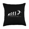 Basket Ball Player Evolution Basketball Throw Pillow