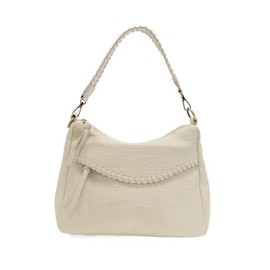 Joy Susan Women's Fashion Purse Cassidy Whipstitch Convertible Crossbody Hobo Hand Bag - Cream