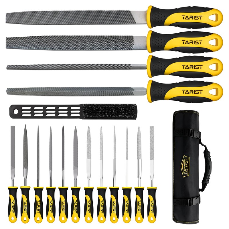 TARIST 17PCS File Set with Tool Bag, Includes 4PCS Large