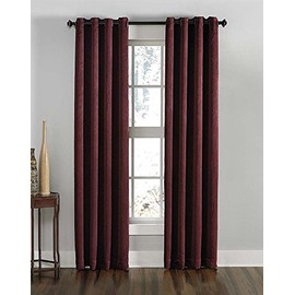 Curtainworks 1Q806303WN Lenox Grommet Curtain Panel, 50 by 132", Wine