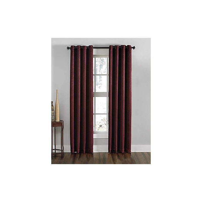 Curtainworks 1Q806303WN Lenox Grommet Curtain Panel, 50 by 132", Wine