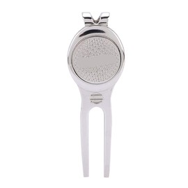 Divot Tool, Divot Repair Tool, Elegant Zinc Alloy Repair Tool, Magnetic Divot Accessories, Ball Marker (D102 Silver)