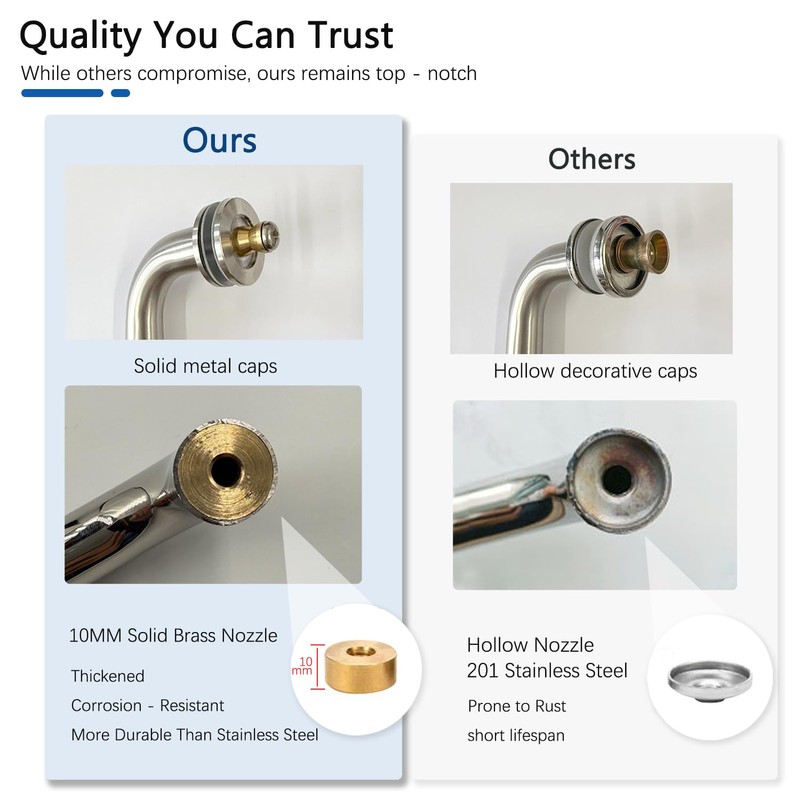NovaNectar Glass Shower Door Handle, Bathroom Shower Door Replacement Handles,
