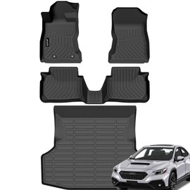 Jenofa-Car Floor Mats & Cargo Liner for Subaru WRX 2022-2025 All Weather Mats Set Custom Fit Car Mat for WRX Full Set Waterproof Durable Floor Liners for WRX Accessories Black 2025