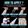 TOMICCA Short Square Nail Tips with Nail Glue Set, Nail