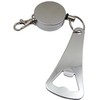 Praktischer Rollmatik/Schlüsselkette mit Flaschenöffner aus Metall in Silber
