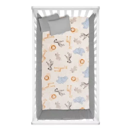 Chiqui Mundo Cobertor Para Bebe Ultra Suave Y Ligero Junglita Animalitos Color Beige
