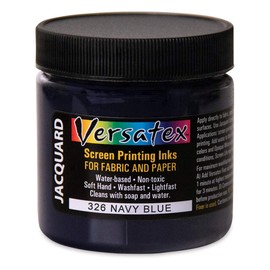 Versatex Print Ink by Jacquard, Semi-Transparent, Water-Based, 4oz Jar, Navy Blue
