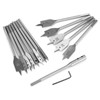 15Pcs Premium Woodworking Spade Drill Bit Set,Metric Flat Drills Set,