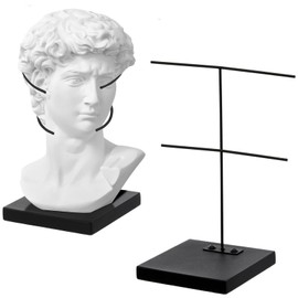 RattanView 2 Pcs Mask Stand Display Sculpture Artifact Adjustable African Tribal Masks Holder Pre Columbian Figurine Ushabtis Puppet Metal Stand for Displays, Shows and Art Exhibits