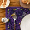 Artoid Mode Purple Mask Beads Mardi Gras Placemats Set of