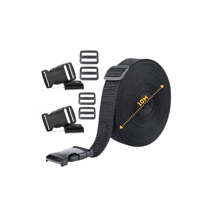 Webbing Strap, Black Polypropylene Webbing Strap Tape 20mm,25mm,40mm,50mm Wide for