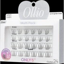 Ollio 노글루 속눈썹 세트 멀티팩 클리어 세트 Ollio No-Glue Eyelash Set Multi-Pack Clear Set