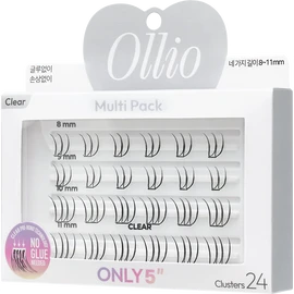 Ollio 노글루 속눈썹 세트 멀티팩 클리어 세트 Ollio No-Glue Eyelash Set Multi-Pack Clear Set