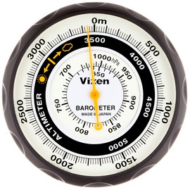 Vixen 46811 Altimeter, Analog Barometer, Black