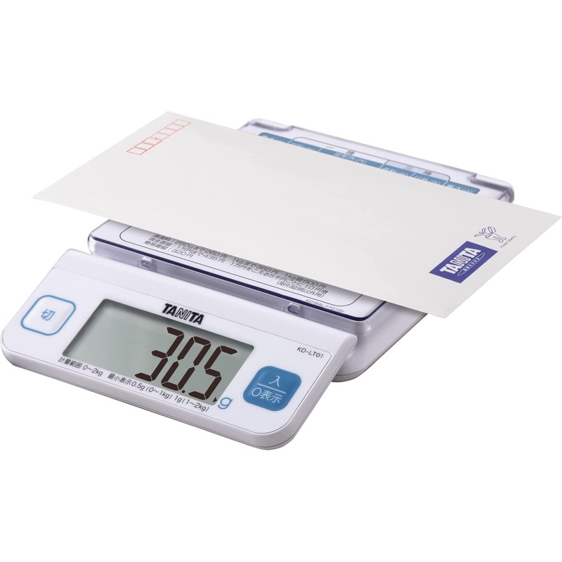 Tanita KD-LT01-WH Digital Letter Scale, White, 5.3 x 7.7 x