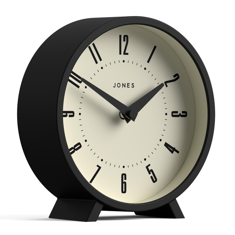 Jones Clocks® 'Venus' desk clock - modern round design in