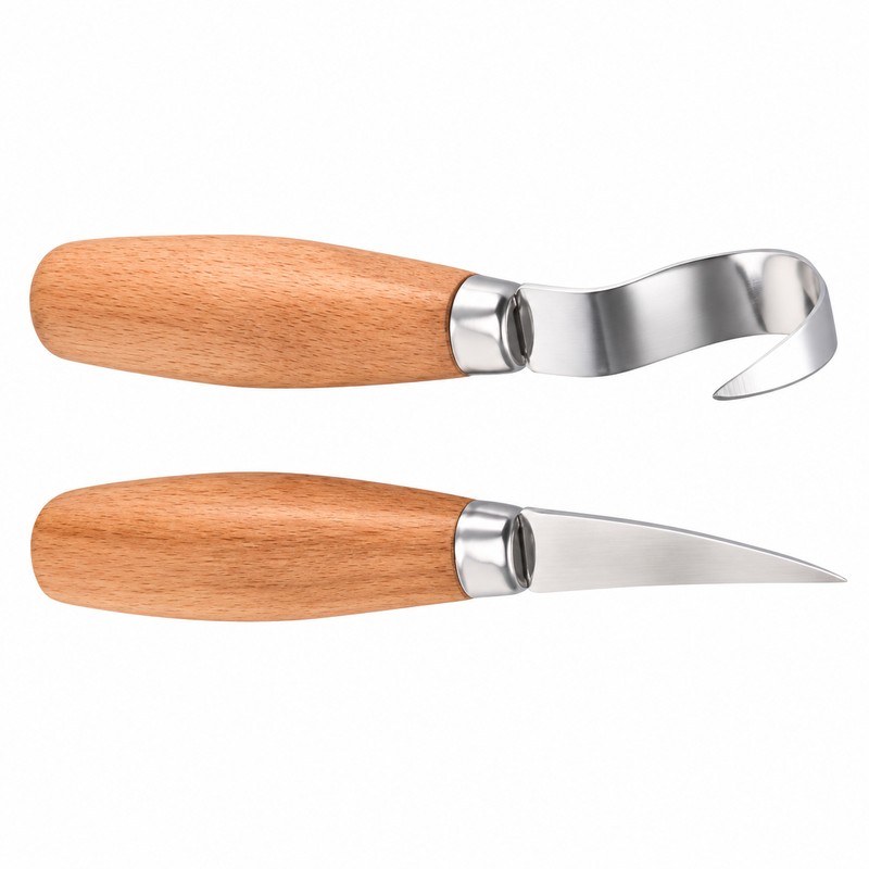 Wood Carving Hook Knife – Ergonomic Curved Chisel Spoon Carving