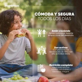 Multivitamínico Natural para Niños Sin Azúcares | Ñame, Eucommia, Raíz de Astrágalo | Complejo B, Vitamina D, Zinc, Calcio | Health Hack Tiny Giants