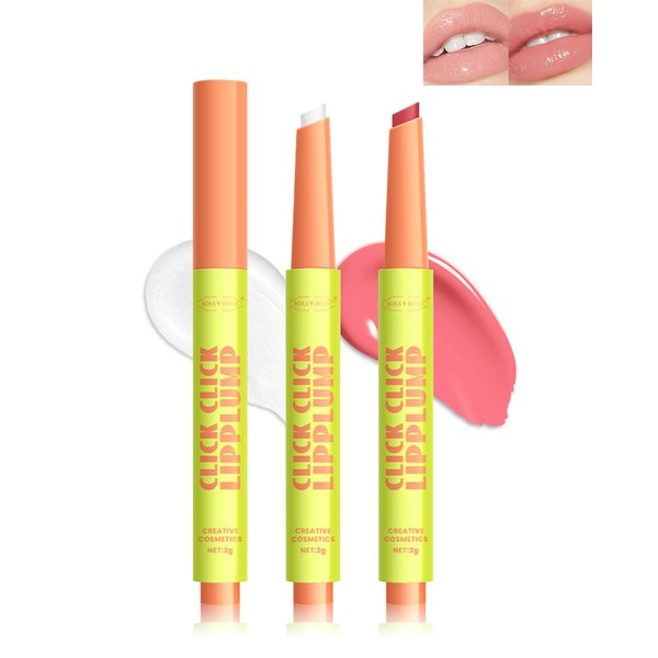 Moisturising Shine and Glitter Lipstick - 2 Pieces Transparent &