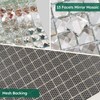 Diflart Mirror Backsplash, 3/4 Inch Silver Square, Crystal Diamond Mirror