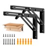 JOY DECOR 12 Inch Heavy Duty Folding Shelf Brackets, 2