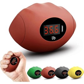 Hand Grip Strengthener - Rechargeable Digital Grip Strength Trainer Up to 220.4 Lbs (100kg) with Stress Balls for Adults/Kids - Colour: Brown