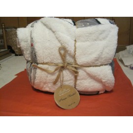 AT HOME BY MIRABEAU SHERPA BLANKET ARTIC DREAM 50" X 60"