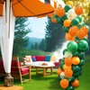 XIKSXITN 12inch Green Orange Balloons with Green Orange Confetti Balloons